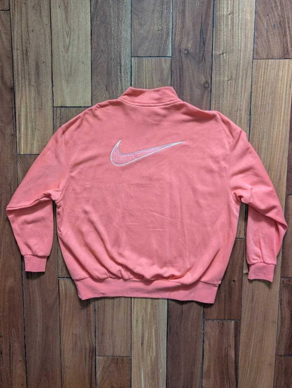 Nike Coral Houndstooth 1/4 Zip Sweatshirt (M)